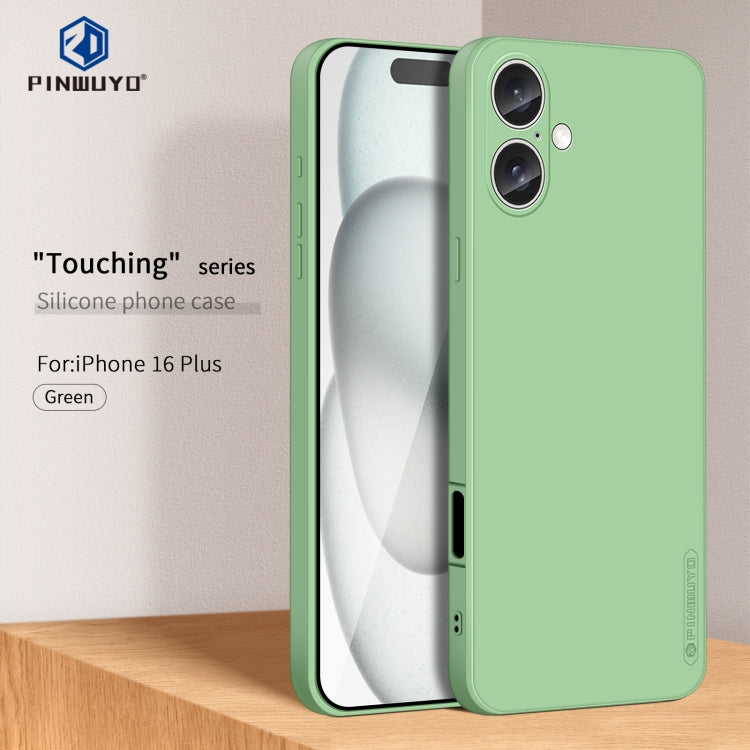 For iPhone 16 Plus PINWUYO Sense Series Liquid Silicone TPU Phone Case(Green) by PINWUYO