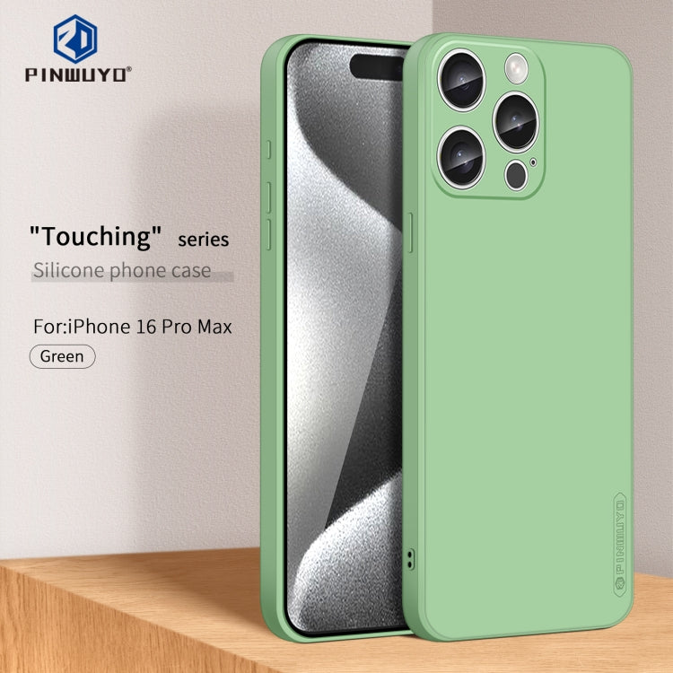 For iPhone 16 Pro Max PINWUYO Sense Series Liquid Silicone TPU Phone Case(Green) by PINWUYO