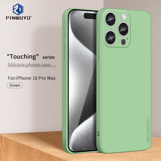 For iPhone 16 Pro Max PINWUYO Sense Series Liquid Silicone TPU Phone Case(Green) by PINWUYO