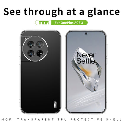 For OnePlus Ace 3 MOFI Ming Series Ultra-thin TPU Phone Case(Transparent) by MOFI