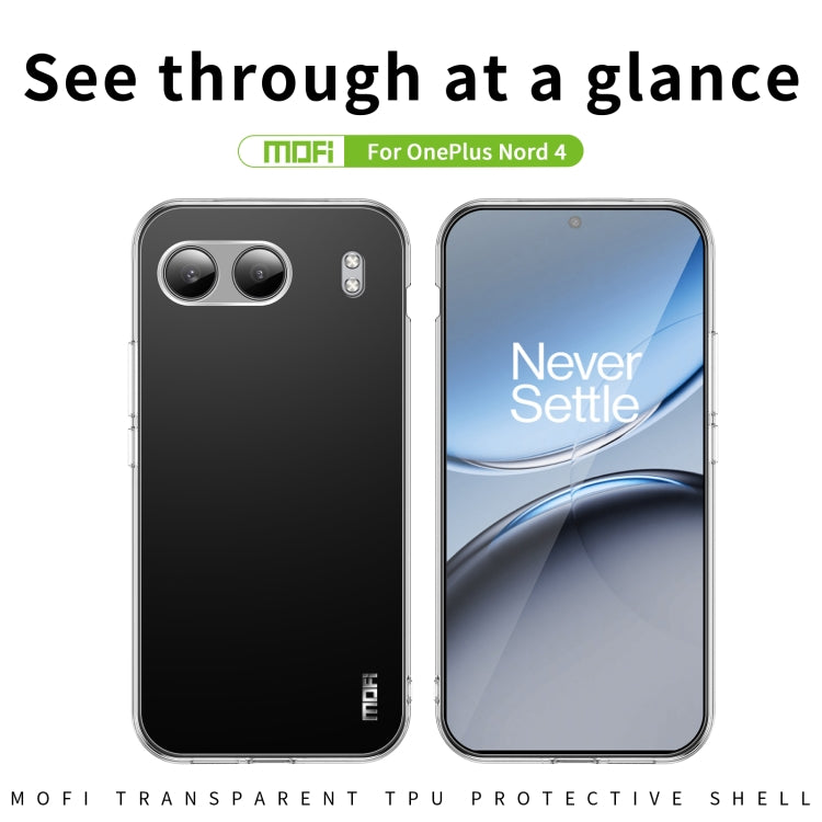 For OnePlus Nord 4 MOFI Ming Series Ultra-thin TPU Phone Case(Transparent) by MOFI
