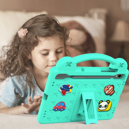 For Samsung Galaxy Tab S9 X710/X716B Handle Kickstand Children EVA Shockproof Tablet Case(Mint Green) by bashfashion