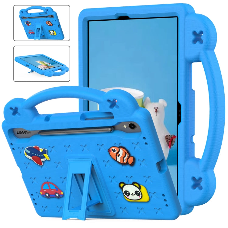 For Samsung Galaxy Tab S9 X710/X716B Handle Kickstand Children EVA Shockproof Tablet Case(Sky Blue) by bashfashion