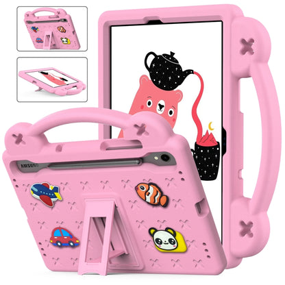 For Samsung Galaxy Tab S8 X700 Handle Kickstand Children EVA Shockproof Tablet Case(Pink) by bashfashion