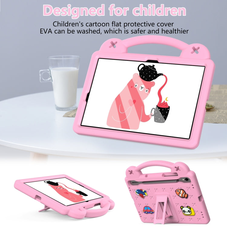 For Samsung Galaxy Tab S8 X700 Handle Kickstand Children EVA Shockproof Tablet Case(Pink) by bashfashion