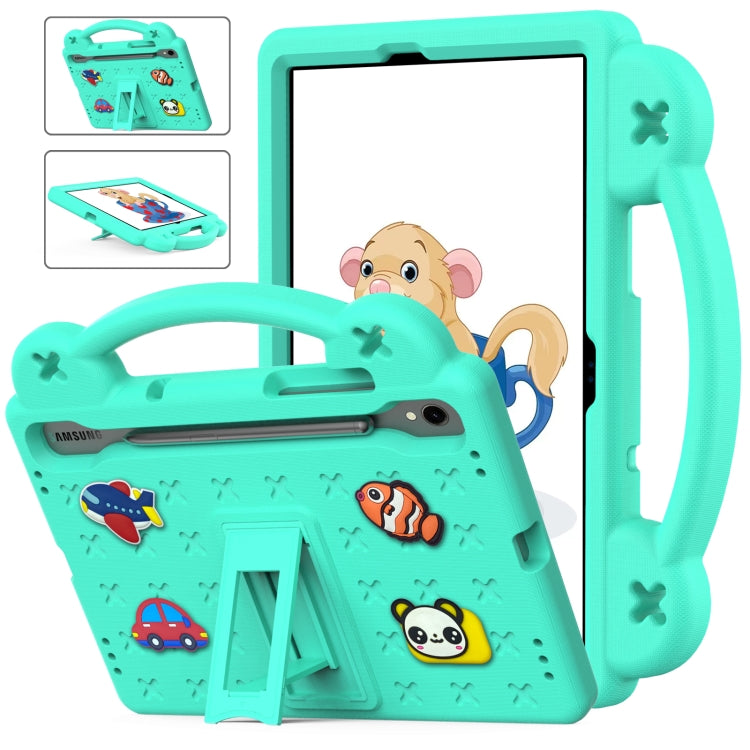 For Samsung Galaxy Tab S8 X700 Handle Kickstand Children EVA Shockproof Tablet Case(Mint Green) by bashfashion