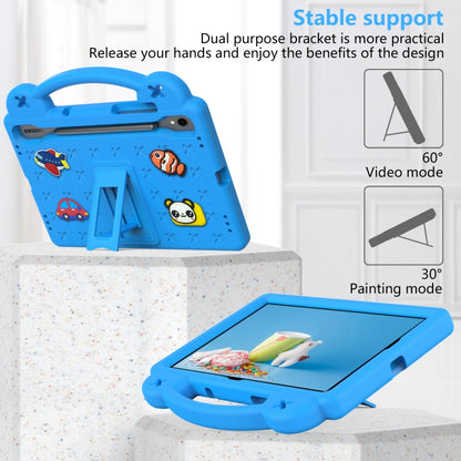 For Samsung Galaxy Tab S8 X700 Handle Kickstand Children EVA Shockproof Tablet Case(Sky Blue) by bashfashion