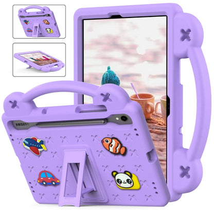 For Samsung Galaxy Tab S8 X700 Handle Kickstand Children EVA Shockproof Tablet Case(Light Purple) by bashfashion