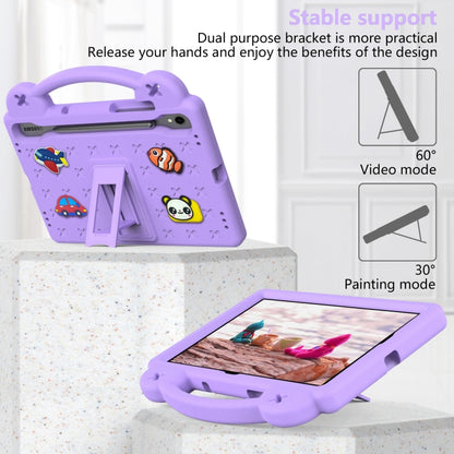 For Samsung Galaxy Tab S8 X700 Handle Kickstand Children EVA Shockproof Tablet Case(Light Purple) by bashfashion