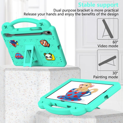 For Samsung Galaxy Tab S7 T870 Handle Kickstand Children EVA Shockproof Tablet Case(Mint Green) by bashfashion
