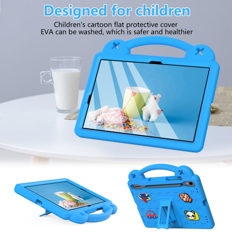 For Samsung Galaxy Tab S7 T870 Handle Kickstand Children EVA Shockproof Tablet Case(Sky Blue) by bashfashion