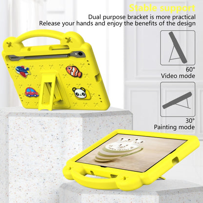 For Samsung Galaxy Tab S7 T870 Handle Kickstand Children EVA Shockproof Tablet Case(Yellow) by bashfashion