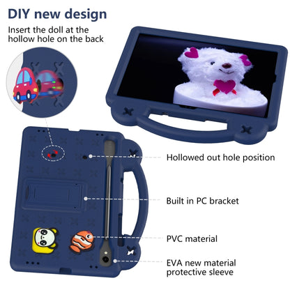 For Samsung Galaxy Tab S7 T870 Handle Kickstand Children EVA Shockproof Tablet Case(Navy Blue) by bashfashion