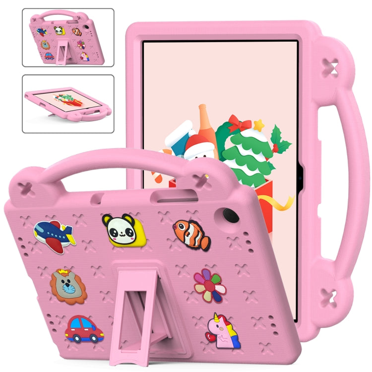 For Samsung Galaxy Tab A11+ / A9+ Handle Kickstand Children EVA Shockproof Tablet Case(Pink) by bashfashion