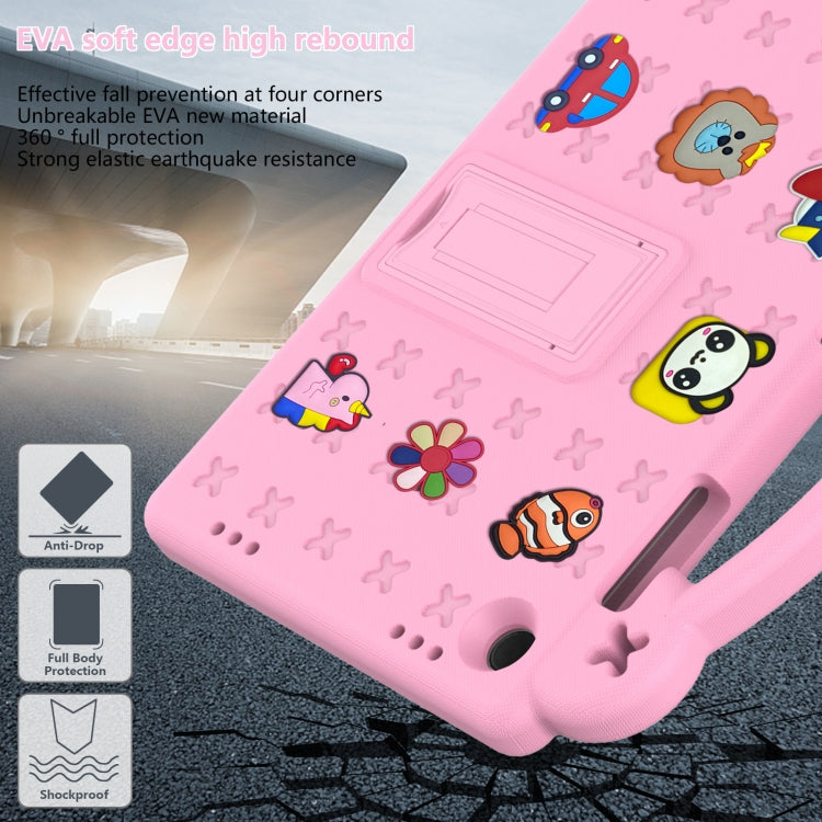 For Samsung Galaxy Tab A11+ / A9+ Handle Kickstand Children EVA Shockproof Tablet Case(Pink) by bashfashion