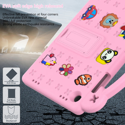 For Samsung Galaxy Tab A11+ / A9+ Handle Kickstand Children EVA Shockproof Tablet Case(Pink) by bashfashion