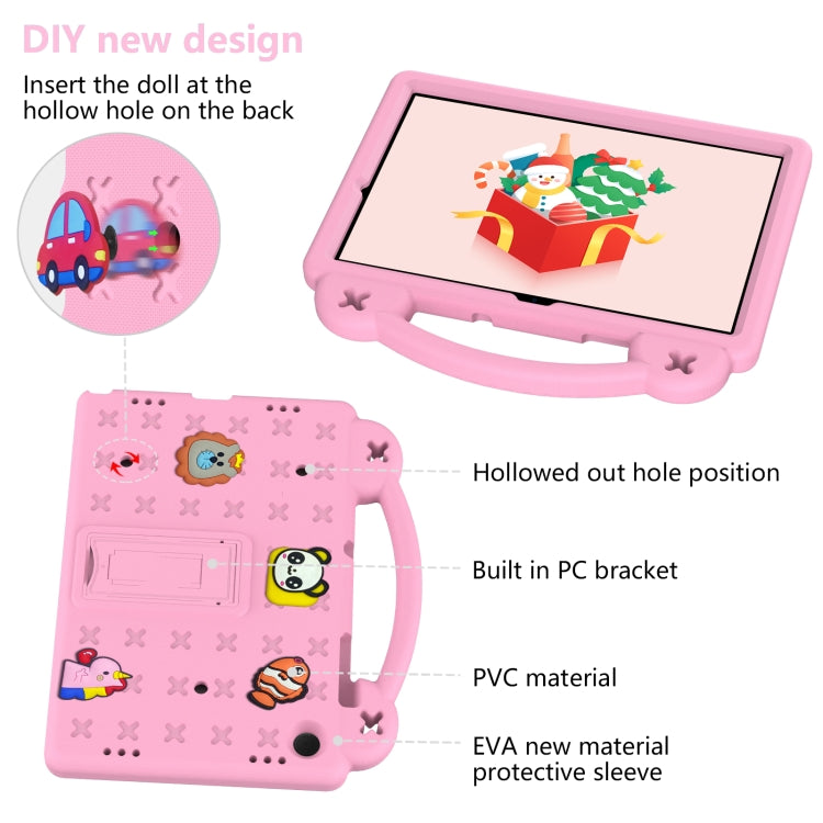 For Samsung Galaxy Tab A11+ / A9+ Handle Kickstand Children EVA Shockproof Tablet Case(Pink) by bashfashion