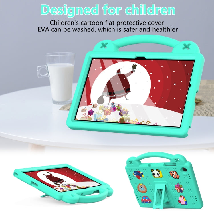 For Samsung Galaxy Tab A11+ / A9+ Handle Kickstand Children EVA Shockproof Tablet Case(Mint Green) by bashfashion