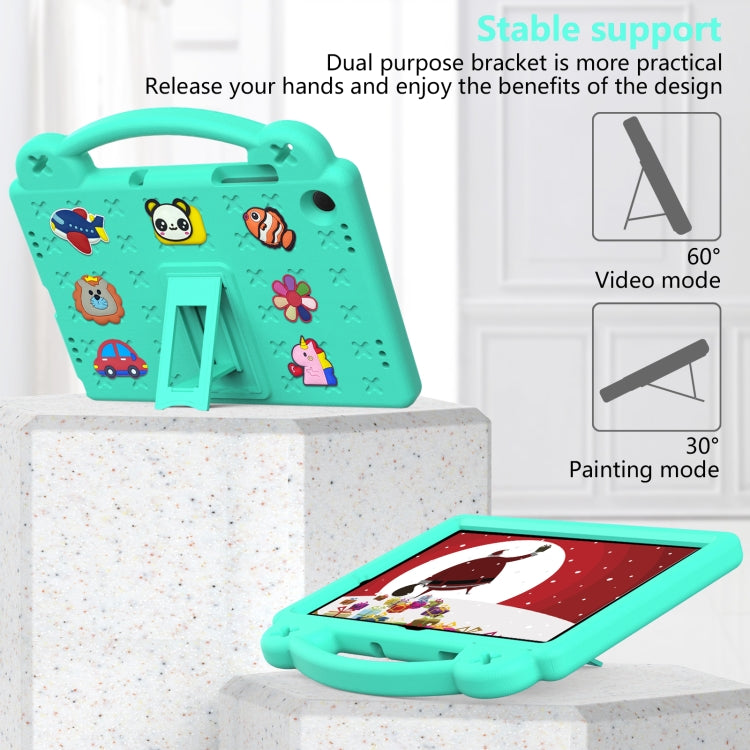 For Samsung Galaxy Tab A11+ / A9+ Handle Kickstand Children EVA Shockproof Tablet Case(Mint Green) by bashfashion