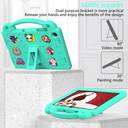 For Samsung Galaxy Tab A11+ / A9+ Handle Kickstand Children EVA Shockproof Tablet Case(Mint Green) by bashfashion