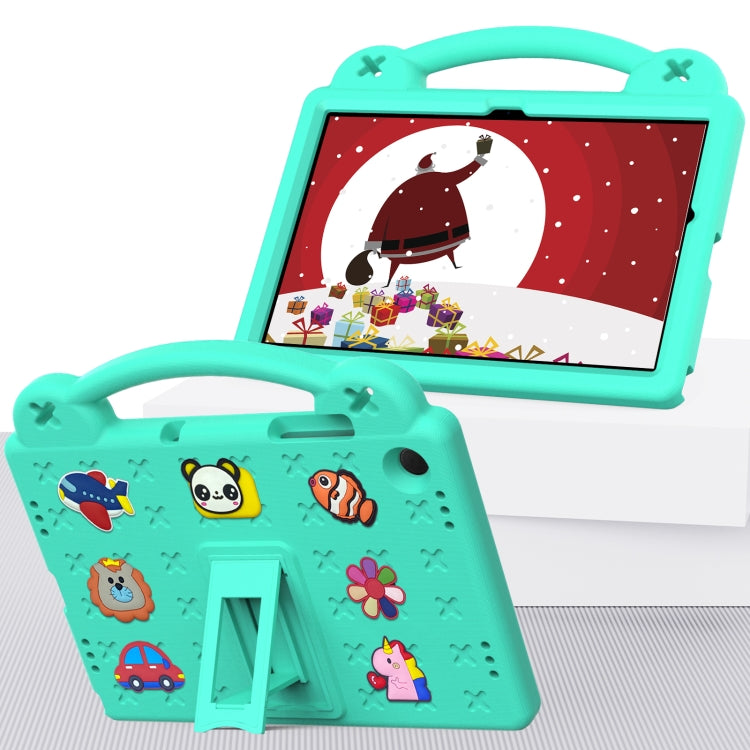 For Samsung Galaxy Tab A11+ / A9+ Handle Kickstand Children EVA Shockproof Tablet Case(Mint Green) by bashfashion