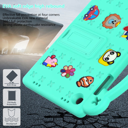 For Samsung Galaxy Tab A11+ / A9+ Handle Kickstand Children EVA Shockproof Tablet Case(Mint Green) by bashfashion