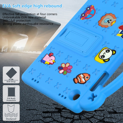 For Samsung Galaxy Tab A11+ / A9+ Handle Kickstand Children EVA Shockproof Tablet Case(Sky Blue) by bashfashion