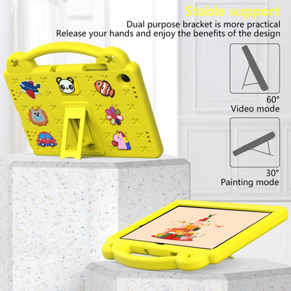 For Samsung Galaxy Tab A11+ / A9+ Handle Kickstand Children EVA Shockproof Tablet Case(Yellow) by bashfashion
