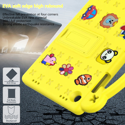 For Samsung Galaxy Tab A11+ / A9+ Handle Kickstand Children EVA Shockproof Tablet Case(Yellow) by bashfashion