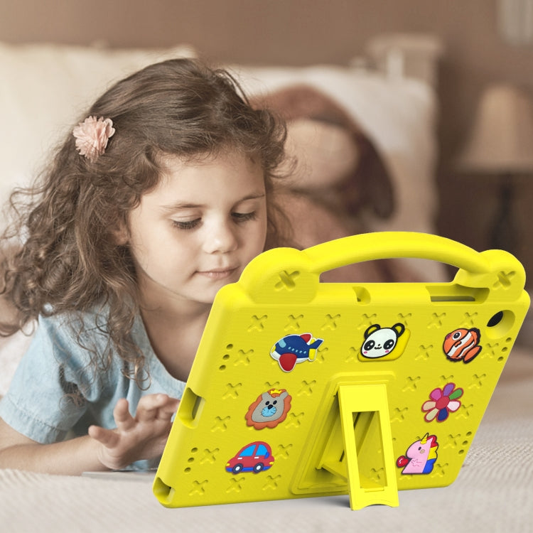 For Samsung Galaxy Tab A11+ / A9+ Handle Kickstand Children EVA Shockproof Tablet Case(Yellow) by bashfashion