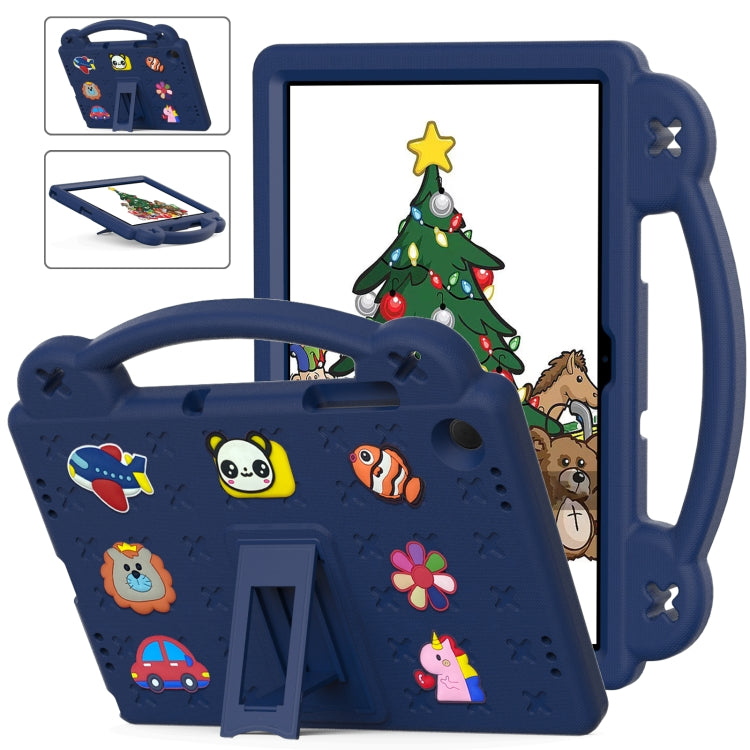 For Samsung Galaxy Tab A11+ / A9+ Handle Kickstand Children EVA Shockproof Tablet Case(Navy Blue) by bashfashion