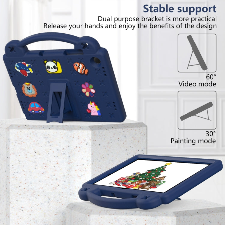 For Samsung Galaxy Tab A11+ / A9+ Handle Kickstand Children EVA Shockproof Tablet Case(Navy Blue) by bashfashion