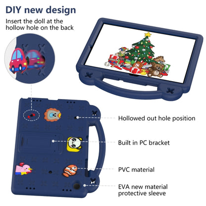 For Samsung Galaxy Tab A11+ / A9+ Handle Kickstand Children EVA Shockproof Tablet Case(Navy Blue) by bashfashion
