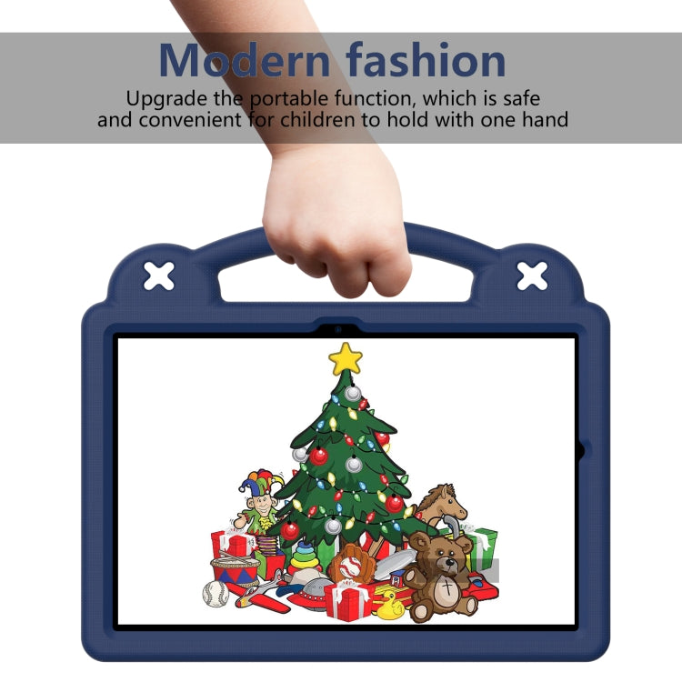 For Samsung Galaxy Tab A11+ / A9+ Handle Kickstand Children EVA Shockproof Tablet Case(Navy Blue) by bashfashion