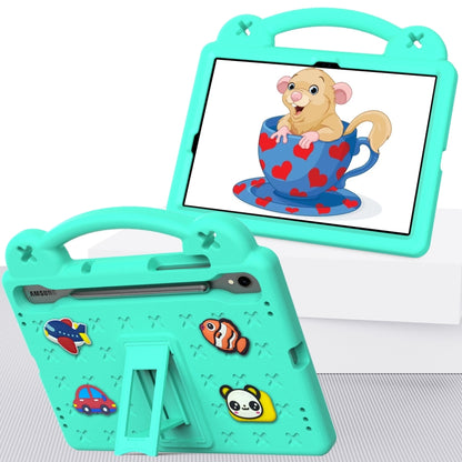 For Samsung Galaxy Tab S9 FE / X510N Handle Kickstand Children EVA Shockproof Tablet Case(Mint Green) by bashfashion