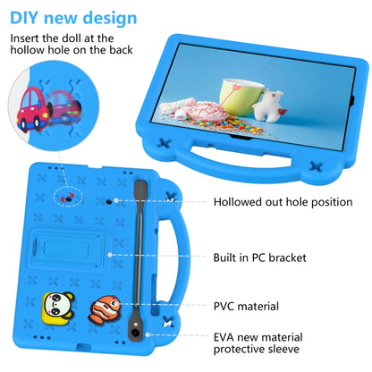 For Samsung Galaxy Tab S9 FE / X510N Handle Kickstand Children EVA Shockproof Tablet Case(Sky Blue) by bashfashion