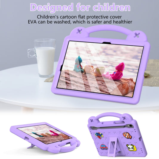 For Samsung Galaxy Tab S9 FE / X510N Handle Kickstand Children EVA Shockproof Tablet Case(Light Purple) by bashfashion