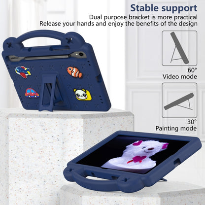 For Samsung Galaxy Tab S9 FE / X510N Handle Kickstand Children EVA Shockproof Tablet Case(Navy Blue) by bashfashion