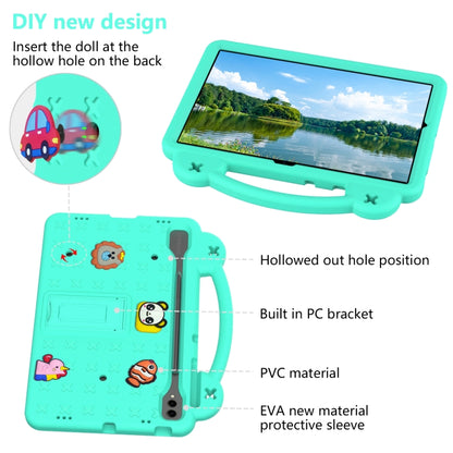 For Samsung Galaxy Tab S9 FE+ 12.4 X610N Handle Kickstand Children EVA Shockproof Tablet Case(Mint Green) by bashfashion