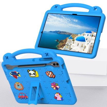 For Samsung Galaxy Tab S9 FE+ 12.4 X610N Handle Kickstand Children EVA Shockproof Tablet Case(Sky Blue) by bashfashion