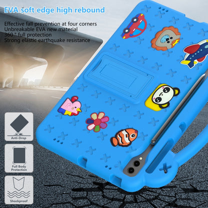 For Samsung Galaxy Tab S9+ 12.4 X810 Handle Kickstand Children EVA Shockproof Tablet Case(Sky Blue) by bashfashion