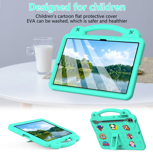For Samsung Galaxy S7 FE 12.4 T730 / T736 Handle Kickstand Children EVA Shockproof Tablet Case(Mint Green) by bashfashion
