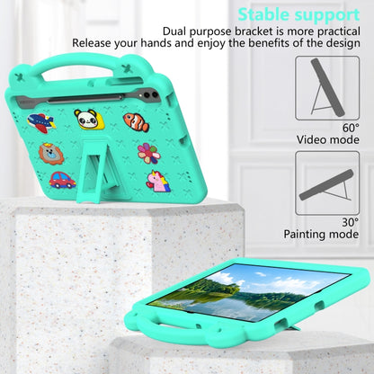 For Samsung Galaxy S7 FE 12.4 T730 / T736 Handle Kickstand Children EVA Shockproof Tablet Case(Mint Green) by bashfashion