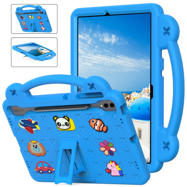For Samsung Galaxy Tab S7+ / T970/T975/T976 Handle Kickstand Children EVA Shockproof Tablet Case(Sky Blue) by bashfashion