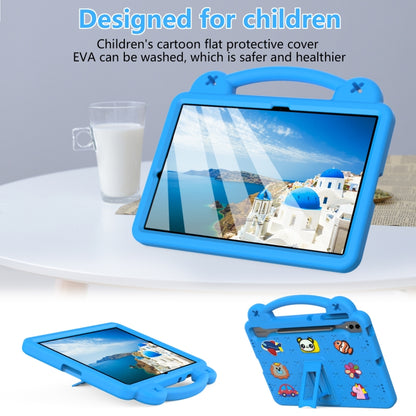 For Samsung Galaxy Tab S7+ / T970/T975/T976 Handle Kickstand Children EVA Shockproof Tablet Case(Sky Blue) by bashfashion