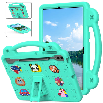 For Samsung Galaxy Tab S8+ 12.4 X800/X806 Handle Kickstand Children EVA Shockproof Tablet Case(Mint Green) by bashfashion