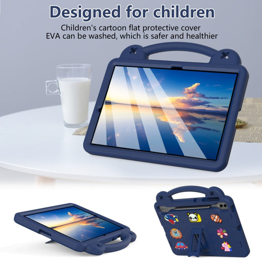 For Samsung Galaxy Tab S8+ 12.4 X800/X806 Handle Kickstand Children EVA Shockproof Tablet Case(Navy Blue) by bashfashion