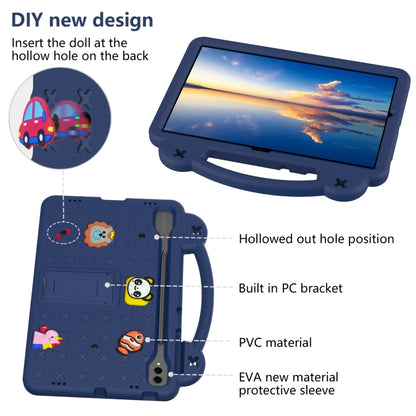 For Samsung Galaxy Tab S8+ 12.4 X800/X806 Handle Kickstand Children EVA Shockproof Tablet Case(Navy Blue) by bashfashion
