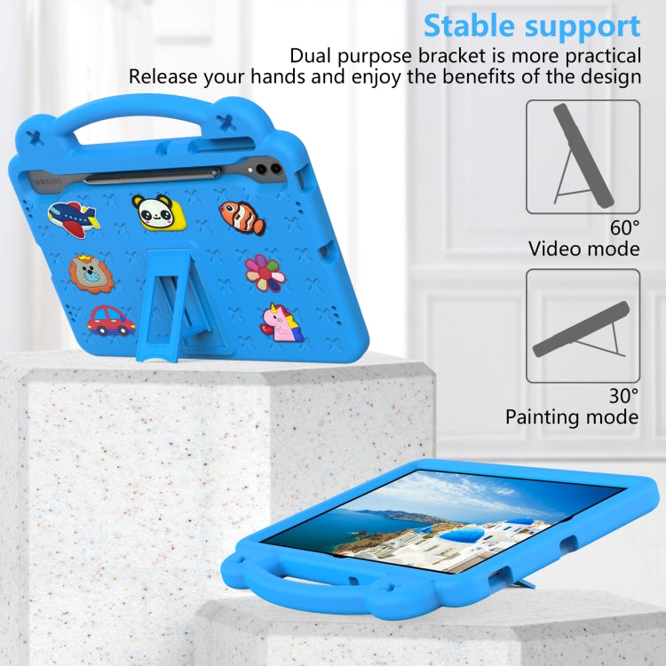 For Samsung Galaxy Tab S10+12.4 X820 Handle Kickstand Children EVA Shockproof Tablet Case(Sky Blue) by bashfashion