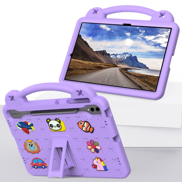 For Samsung Galaxy Tab S10+12.4 X820 Handle Kickstand Children EVA Shockproof Tablet Case(Light Purple) by bashfashion